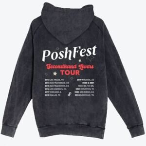 Poshmark 2024 Exclusive Posh Hoodie Secondhand Lovers Tour Black Gray Sz M